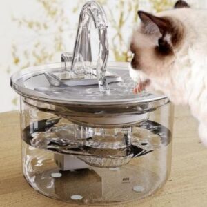 Dome-Shaped Smart Pet Water Fountain: Plug-in Circulating System for Fresh, Filtered Water - LJ-304PC-022L-100