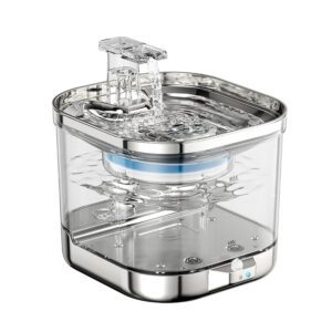 Low-profile wide-mouth pet smart water dispenser
