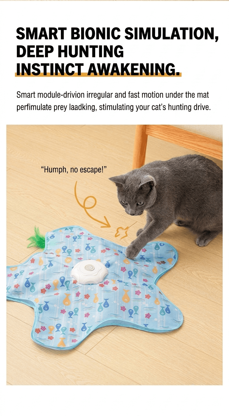 Automatic Hide and Seek Cat Toy | Interactive Feather Toy OEM Wholesale - Image 6