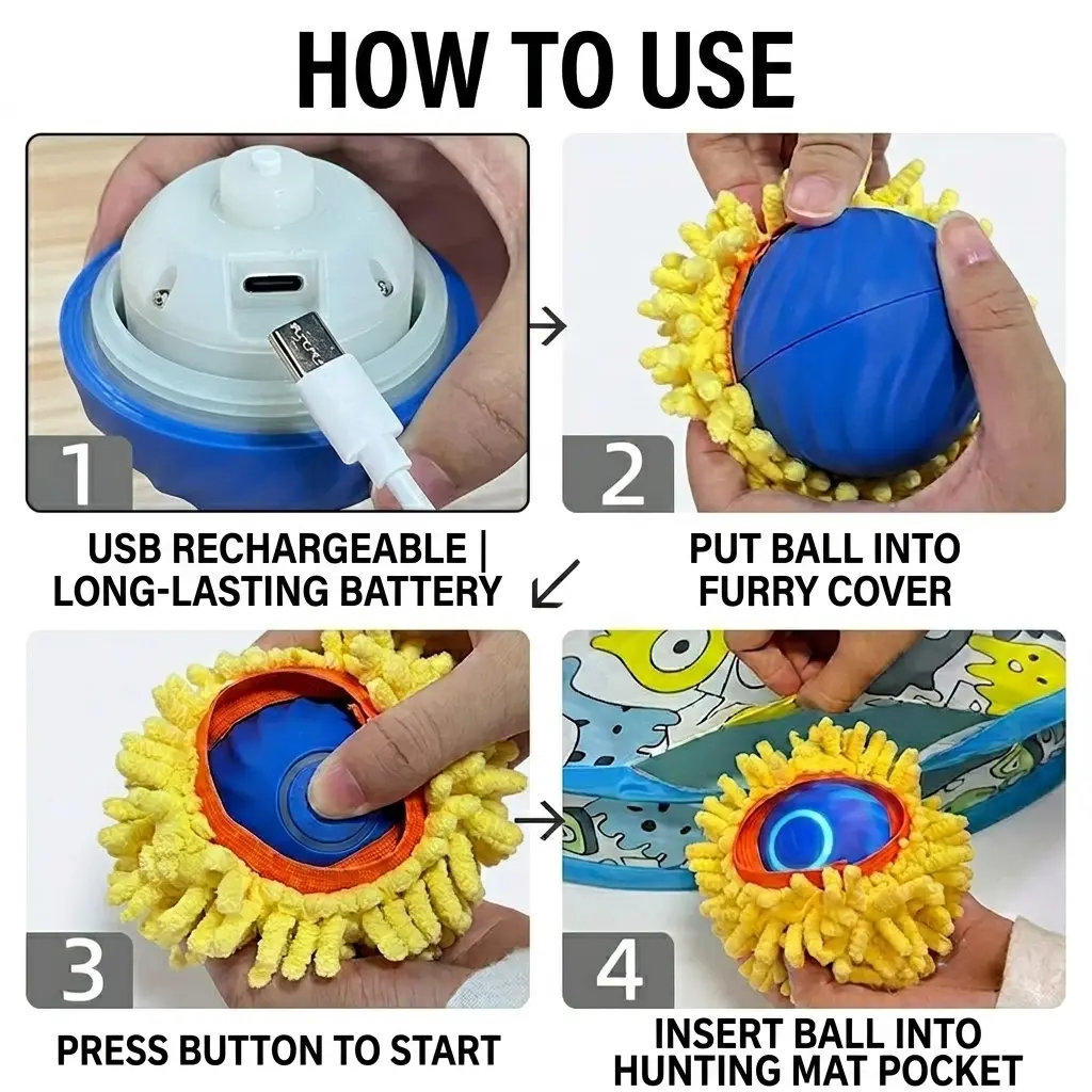 Interactive Cat dog Toy for Indoor Cats| Quick-rolling play ball | OEM wholesale - Image 10