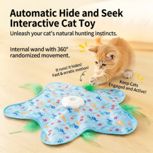 Automatic Hide and Seek Cat Toy | Interactive Feather Toy OEM Wholesale