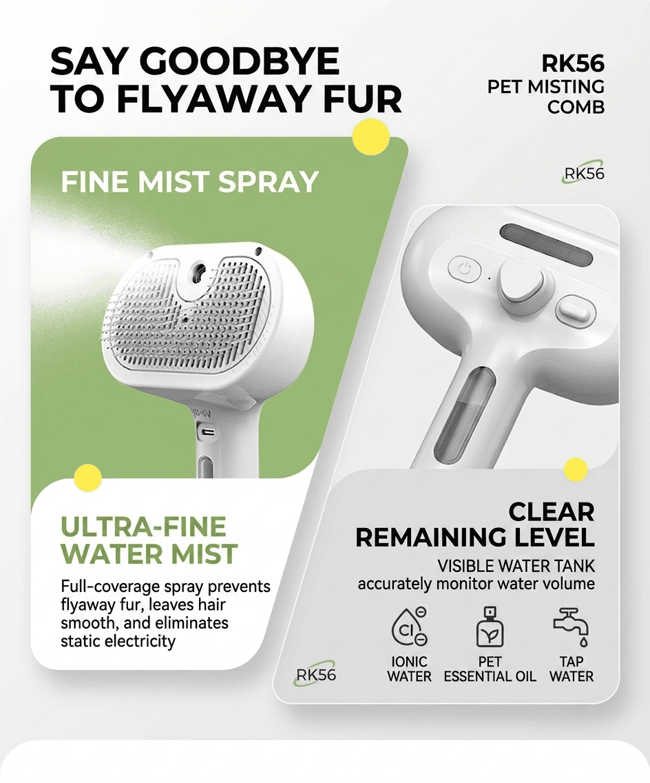 Wholesale OEM 3-in-1 Steamy Cat Brush for Dogs & Cats | Rechargeable Pet Brush - Image 7