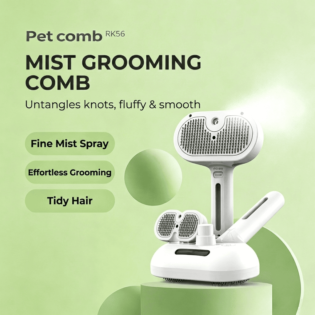 Wholesale OEM 3-in-1 Steamy Cat Brush for Dogs & Cats | Rechargeable Pet Brush - Image 8