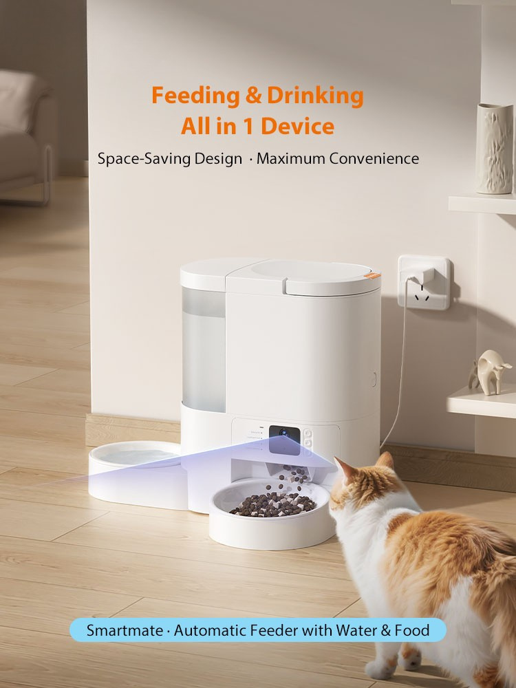 2-in-1 Automatic Pet Feeder & Water Dispenser