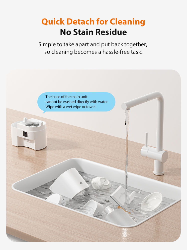 Easy-Detach Design for Quick Cleaning
