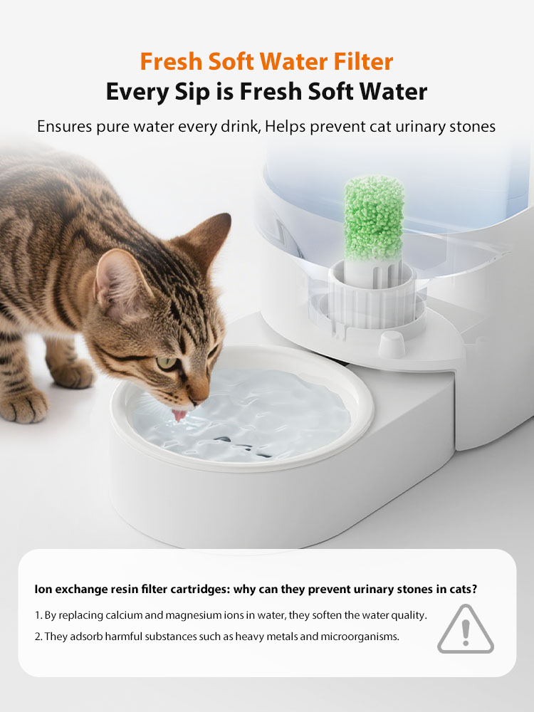Built-In Water Filter for Cleaner Pet Drinking Water