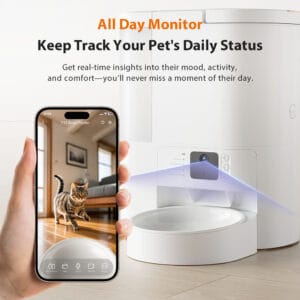 2-in-1 Automatic Pet Feeder & Water Dispenser with 4L Food Hopper & 3L Water Tank - Image 4
