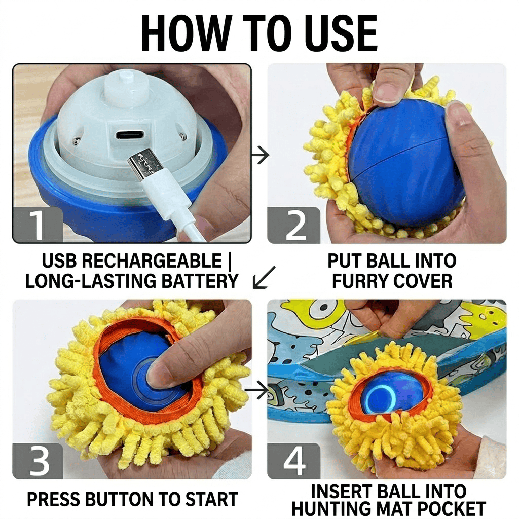 How to Use the Smart Interactive Rolling Pet Toy