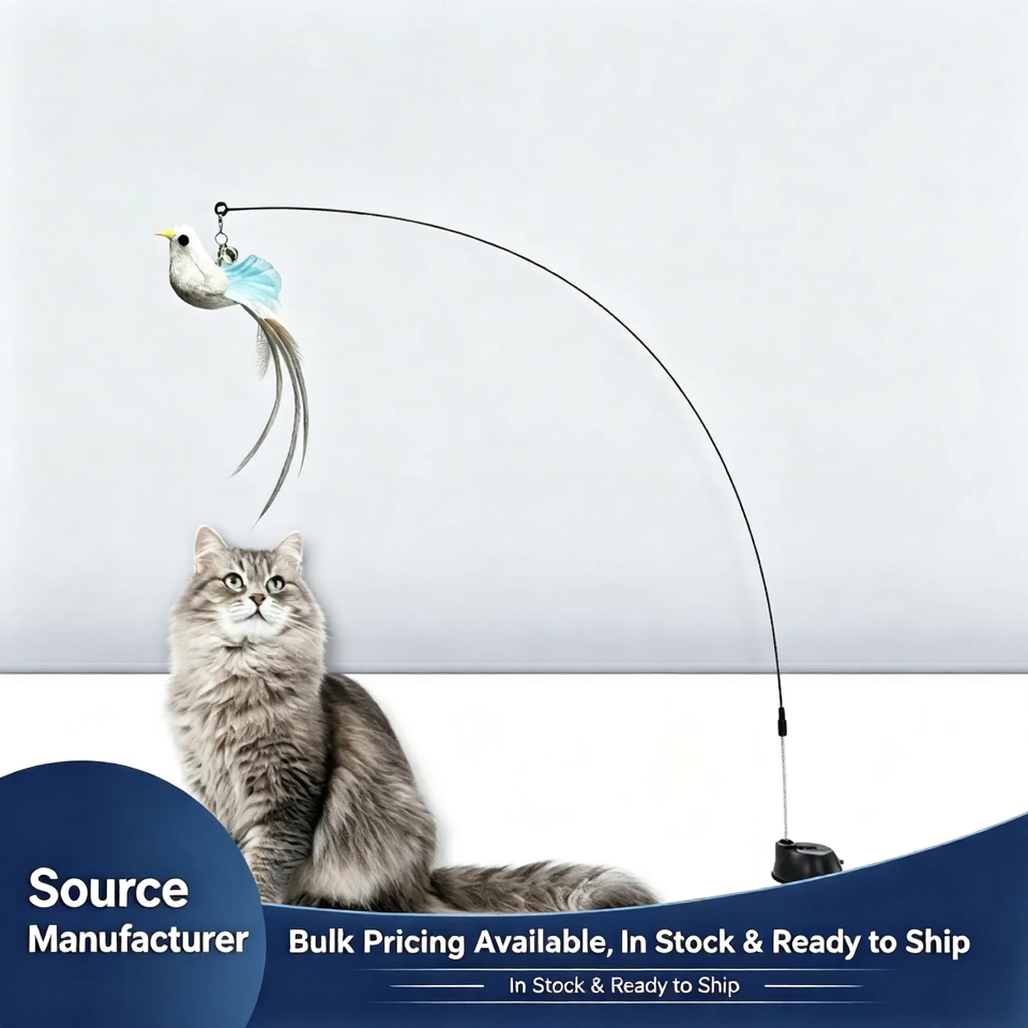 OEM Bird Cat Teaser Toy with Suction Cup - Image 1
