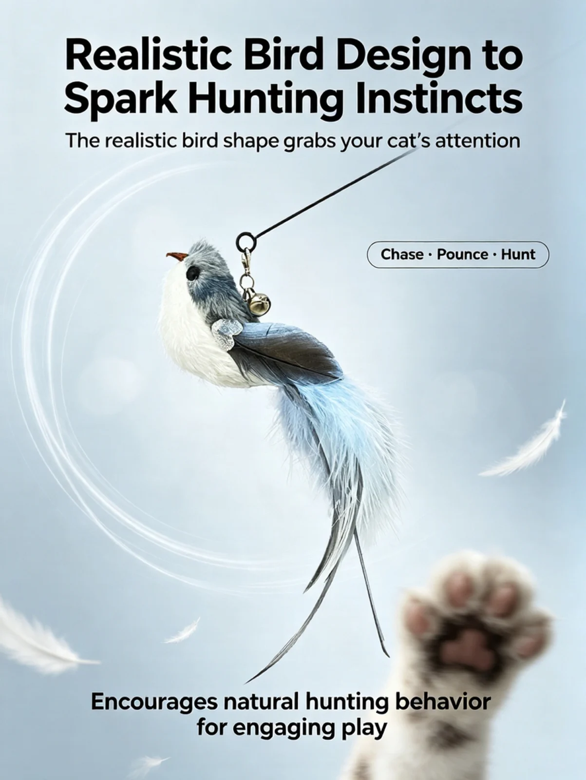 Realistic Bird Design to Spark Hunting Instincts